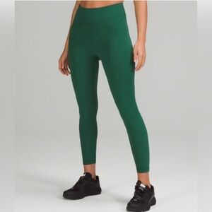 Lululemon Everglade Green Power Thru Hi-Rise 25 in Tight